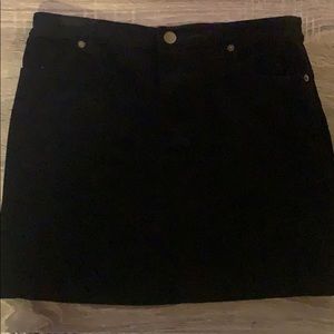 Black Velour Mini Skirt